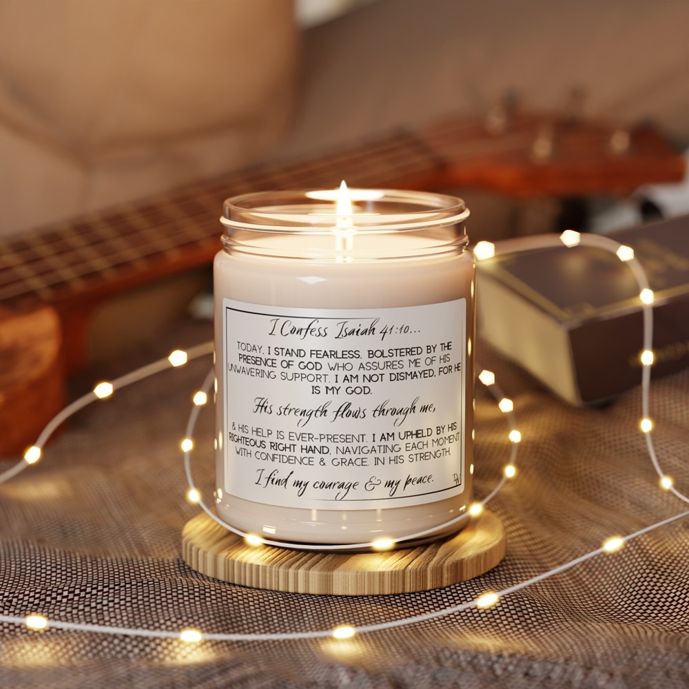 lavender scripture candles